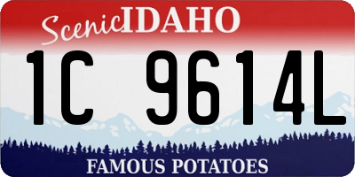 ID license plate 1C9614L