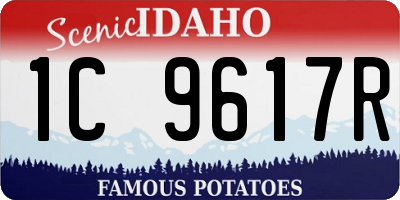 ID license plate 1C9617R