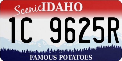 ID license plate 1C9625R