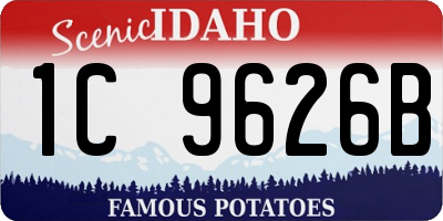 ID license plate 1C9626B