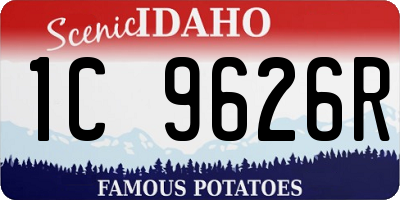 ID license plate 1C9626R