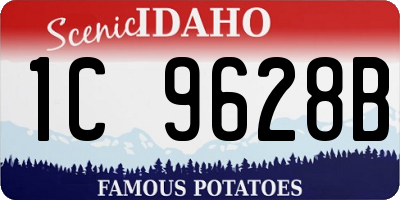 ID license plate 1C9628B