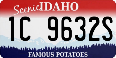 ID license plate 1C9632S