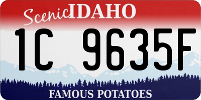 ID license plate 1C9635F