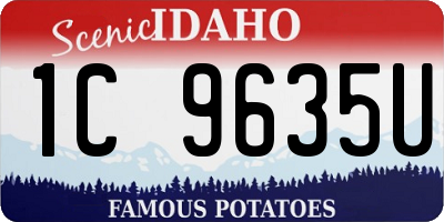 ID license plate 1C9635U