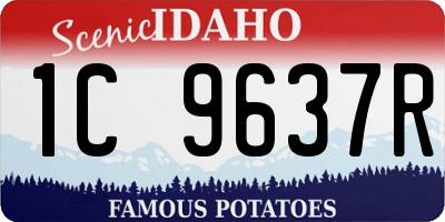 ID license plate 1C9637R
