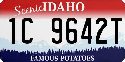 ID license plate 1C9642T