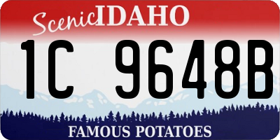 ID license plate 1C9648B