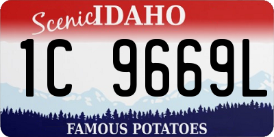 ID license plate 1C9669L