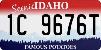ID license plate 1C9676T