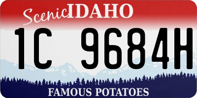 ID license plate 1C9684H