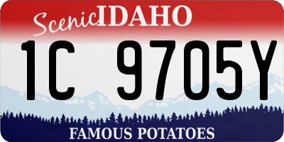 ID license plate 1C9705Y