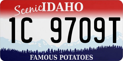 ID license plate 1C9709T
