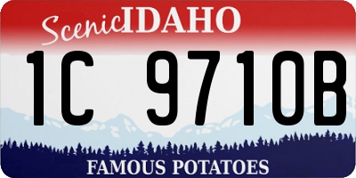 ID license plate 1C9710B