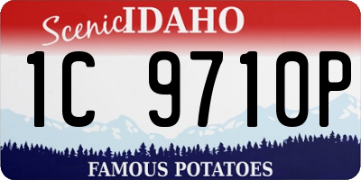 ID license plate 1C9710P
