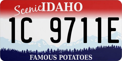 ID license plate 1C9711E