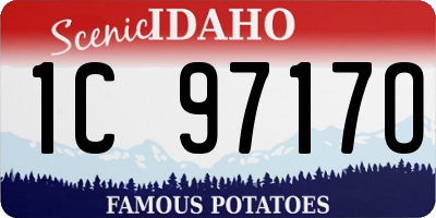 ID license plate 1C9717O