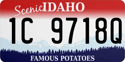 ID license plate 1C9718Q