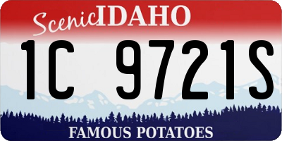 ID license plate 1C9721S