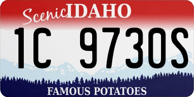 ID license plate 1C9730S