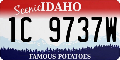 ID license plate 1C9737W