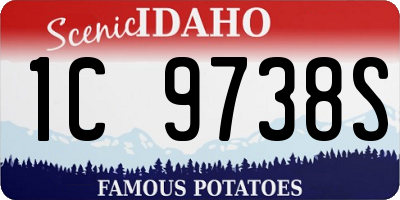ID license plate 1C9738S
