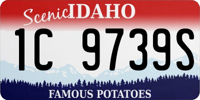 ID license plate 1C9739S