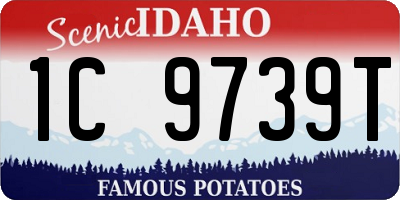 ID license plate 1C9739T