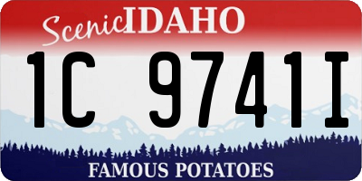 ID license plate 1C9741I