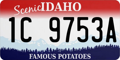ID license plate 1C9753A