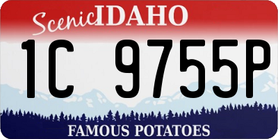 ID license plate 1C9755P