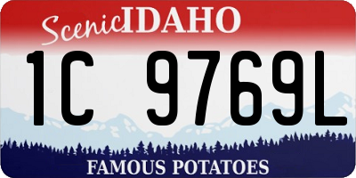 ID license plate 1C9769L