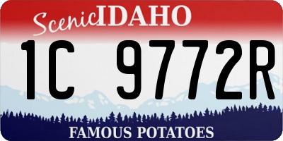 ID license plate 1C9772R