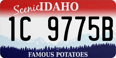 ID license plate 1C9775B