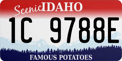 ID license plate 1C9788E