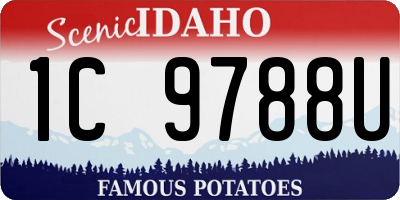 ID license plate 1C9788U