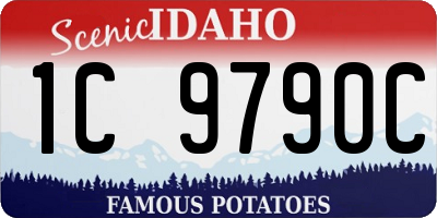 ID license plate 1C9790C