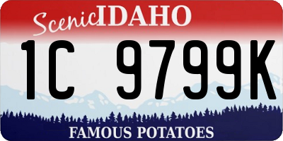 ID license plate 1C9799K