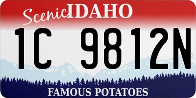 ID license plate 1C9812N