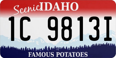 ID license plate 1C9813I