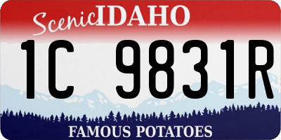 ID license plate 1C9831R