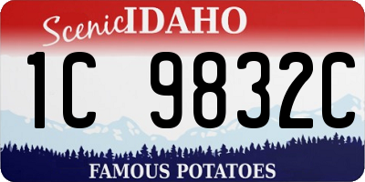 ID license plate 1C9832C