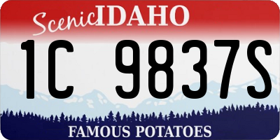 ID license plate 1C9837S