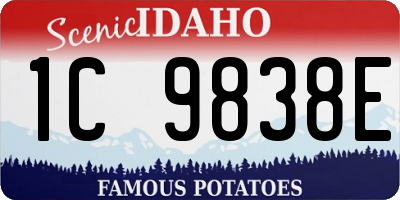 ID license plate 1C9838E
