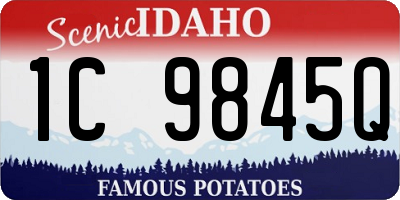 ID license plate 1C9845Q