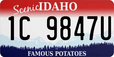 ID license plate 1C9847U