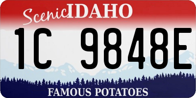 ID license plate 1C9848E