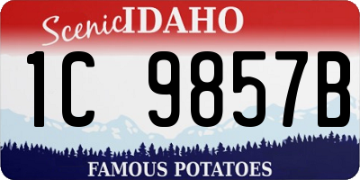 ID license plate 1C9857B