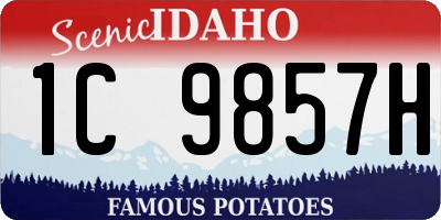 ID license plate 1C9857H