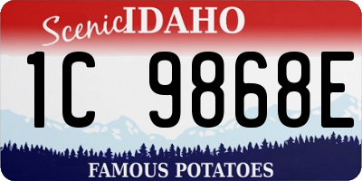 ID license plate 1C9868E